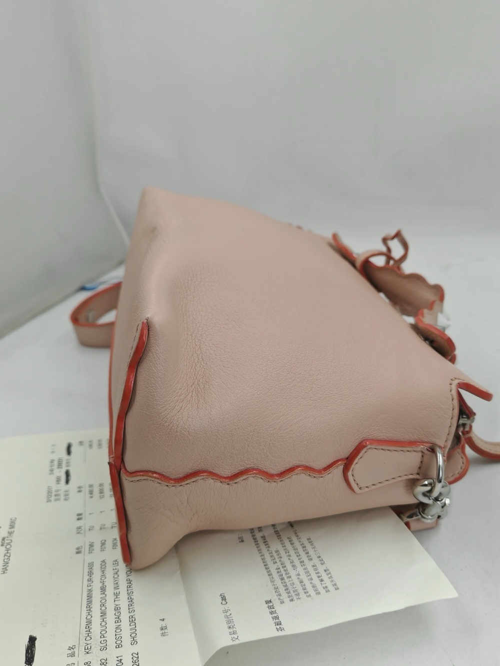 🌸Authentic FENDI By The Way Pink Leather Studded Scalloped Shoulder Crossbody🌸 - Picture 9 of 15
